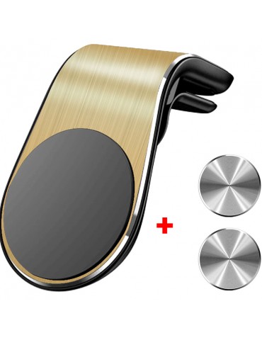 Magnetic Phone Car Holder With 2 Pieces Of Iron, Rotation Braccket.,Air Vent Magnet Mount, Smartphone Phone Holder In Car, For IPhone/ Samsung.