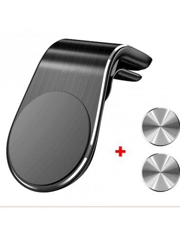 Magnetic Phone Car Holder With 2 Pieces Of Iron, Rotation Braccket.,Air Vent Magnet Mount, Smartphone Phone Holder In Car, For IPhone/ Samsung.