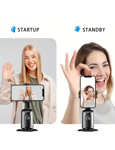 Auto Tracking Phone Holder Tripod Stand Smart Selfie Stick 360 Rotation Fast Face & Object Tracking Cameraman Robot Stand