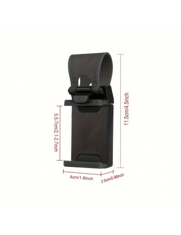 New Universal Car Mobile Phone Holder Car Steering Wheel Mobile Phone Bracket Car Navigation Frame Telescopic Clip