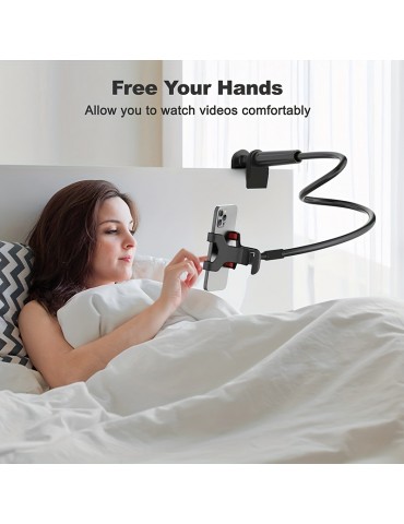 Gooseneck Cell Phone Holder, Universal 360 Flexible Phone Stand Lazy Bracket Mount Long Arms Clamp For Phone 13 Pro Xs Max XR X 8 7 6 6s Plus And Other 3.5~6.7'' Device