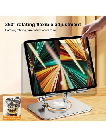360 Tablet Desk Mobile Phone Holder Adjustable Aluminum Alloy Desktop Holder Foldable For IPhone For IPad For Laptop For Samsung