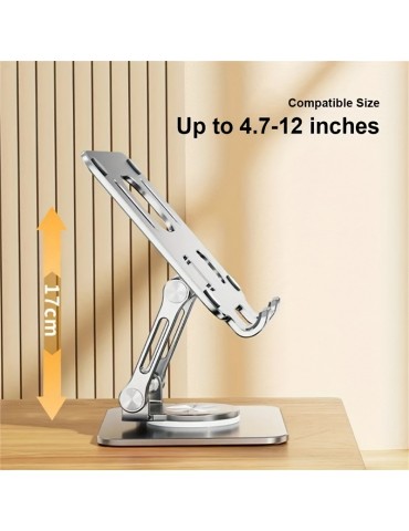 360 Tablet Desk Mobile Phone Holder Adjustable Aluminum Alloy Desktop Holder Foldable For IPhone For IPad For Laptop For Samsung