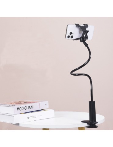 Mobile Phone Clamp Bracket Flexible Long Arm Gooseneck Lazy Person Bracket With Handle, Bedside Tabletop Overhead Live Streaming Mobile Phone Tablet Bracket
