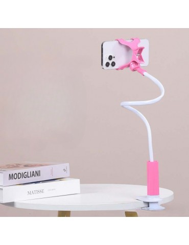 Mobile Phone Clamp Bracket Flexible Long Arm Gooseneck Lazy Person Bracket With Handle, Bedside Tabletop Overhead Live Streaming Mobile Phone Tablet Bracket