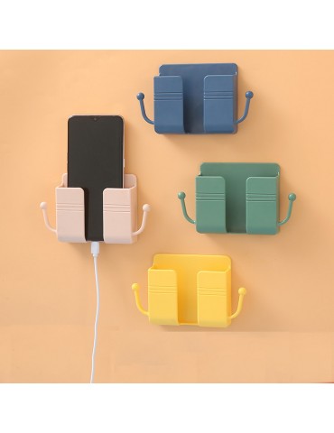 1pc Wall-Mounted Remote Control Holder: Keep Your Remote Controls & Mobile Phones Organized & Charged!
