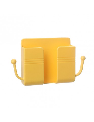 1pc Wall-Mounted Remote Control Holder: Keep Your Remote Controls & Mobile Phones Organized & Charged!
