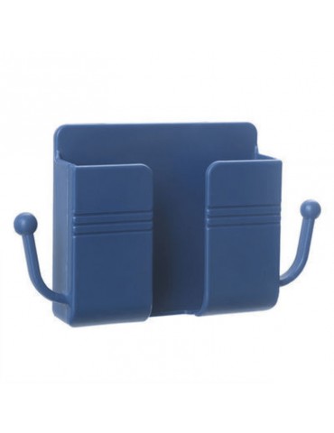 1pc Wall-Mounted Remote Control Holder: Keep Your Remote Controls & Mobile Phones Organized & Charged!