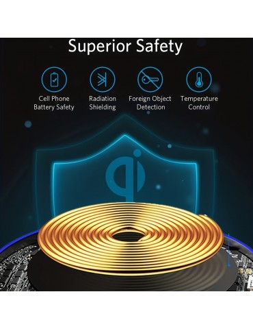Wireless Charger Qi 15W Max Fast Wireless Charging Pad With USB C Cable Compatible With Samsung Galaxy S22,S21,S21 Ultra,S21Plus,S20 Fe,S10,Note 20/10,Google Piexl 5, LG Velvet 5