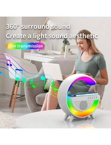 Smart Colorful RGB Lamp, Night Light With Wireless Charging For Mobile Phone, Creative Speakers, 3-in-1 Bedside Bedroom Night Light, Mobile Phone Watch Wireless Charger Music Speaker, Desktop Decoration Atmosphere Lamp Creative Gift