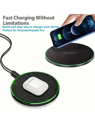 20W Max Fast Wireless Magnetic Charging Pad Compatible With IPhone 15/14/13/12/11, Compatible With Samsung Galaxy S23 S22 Note 20/30 Ultra Android Phone