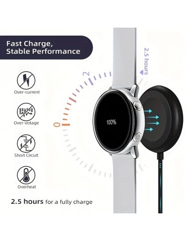 Watch Charger Compatible With Samsung Galaxy Watch, Portable Charging Dock For Galaxy Watch 5 Pro 45mm, Galaxy Watch 5 40mm/44mm, Galaxy Watch 4/3, Galaxy Watch Active 2/1, Galaxy Watch, Gear Sport/S3