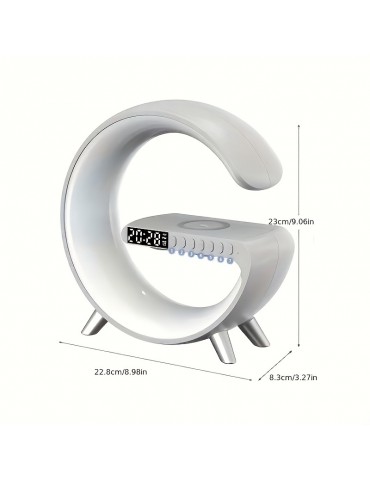 Wireless Smart Desk Light With Phone Charging, Speakers, And RGB Rhythm Light Strip - Upgrade Your Workspace And Bedroom Decor