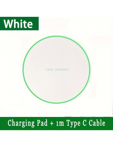 15W Fast Wireless Charging Pad For IPhone 15 14 13 12 11 Pro Max Samsung Galaxy S22 S21 S20 S10 S9 Xiaomi Wireless Charging Station
