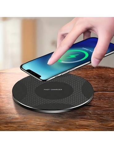 Y9 Desktop disc Wireless charger, 10W fast wireless charger, for iPhone 14/13/12/11/XR/XSMAX/X/8 Plus, for Samsung Galaxy S23/S22/S21/S20/S10/S9
