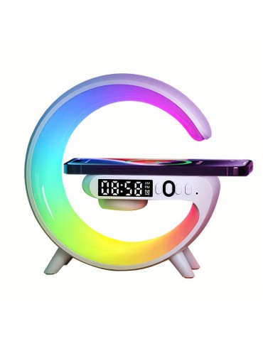 Mini Multifunction Wireless Charger Pad Stand Speaker TF RGB Night Light Fast Charging Station For IPhone14 13 12 For Samsung For Xiaomi