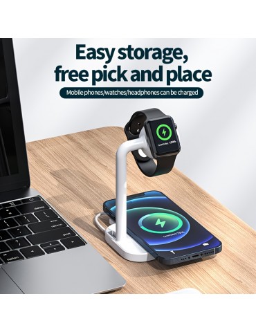 1pc 2 In 1 Wireless Charger Compatible With IPhone Apple Watch And AirPods Qi Charger Wireless Charging Station For IPhone 12/11, IWatch 6/SE/5/4/3/2/1 And More