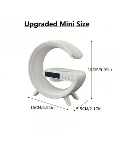 Mini Multifunction Wireless Charger Pad Stand Speakers TF RGB Night Light Fast Charging Station For IPhone14 13 12 For Samsung For Xiaomi