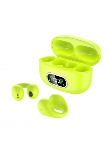New Long Battery Life Wireless Earphones Clip Ear HD Non-In-Ear For iPhone Android Universal Digital Display Earphones Stereo Sound Best Gift Unisex