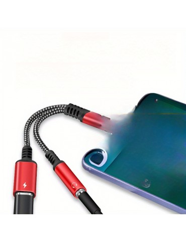 Suitable For  IPhone 15 Por Max Type-C To 3.5mm Adapter 2-in-1 PD Charging Digital DAC Call U-shield Adapter