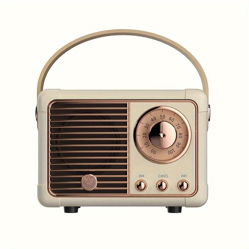 retro wireless speaker vintage decor small wireless speaker cute old fashion style for kitchen desk bedroom office party outdoor for android devices details 5