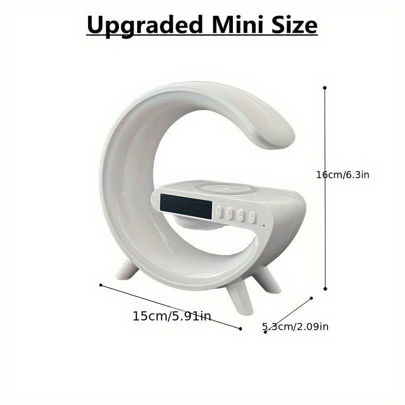 multifunction wireless charger pad stand speaker tf rgb night light 15w fast charging station for iphone samsung xiaomi details 1