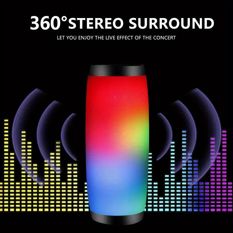 tg 157 wireless speaker colorful led lights subwoofer mobile phone audio card usb flash disk details 4
