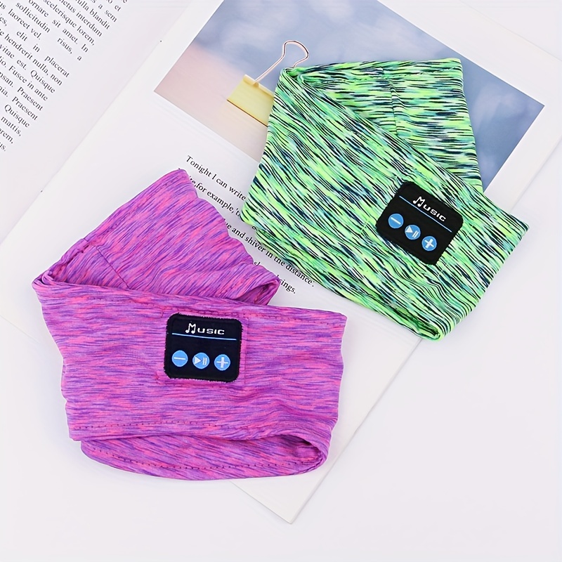 bt 5.2 headband, sleep headphones 5 2 headband sports wireless earphones sweat resistant earbuds sleeping headphone with ultra thin hd stereo speaker for workout running cool gadgets unique gifts details 8