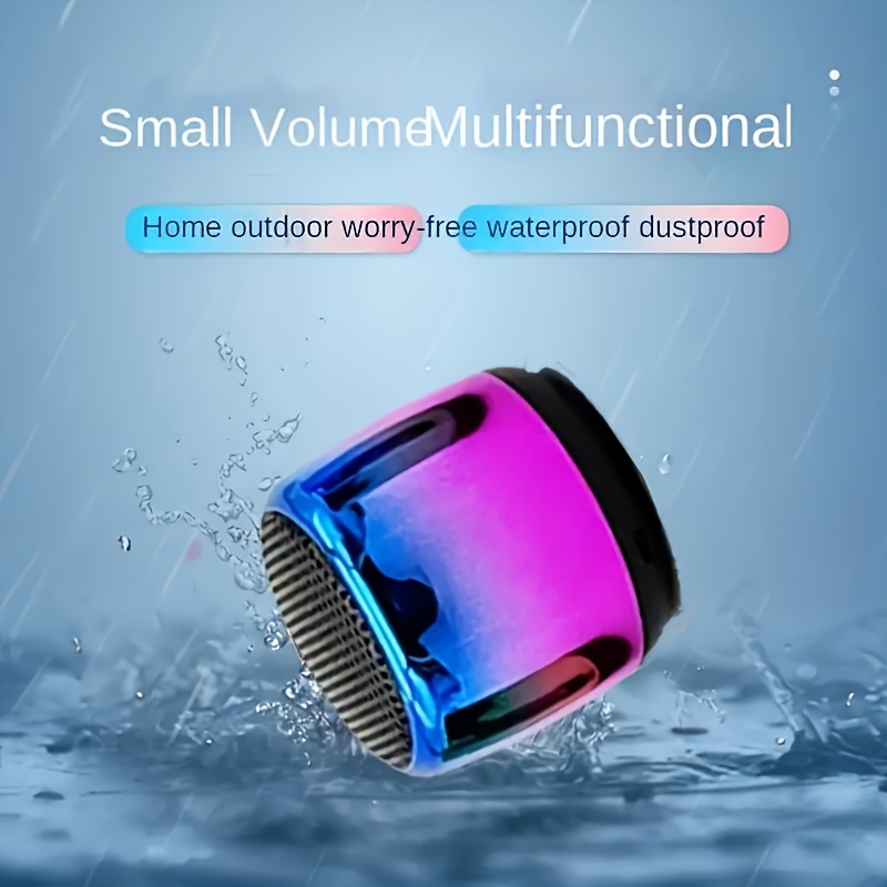 New Gradient Metal Mini Portable Small Speaker Thumb Small Lound Speakers Outdoor Wireless Sports Music Player With Lanyard Festival Gift Choice details 1