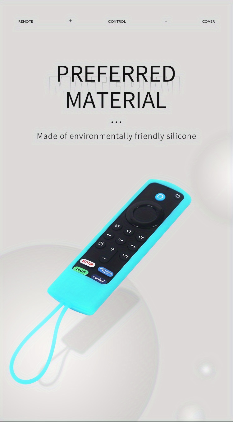 silicone protective cover case for fire tv stick 4k tv stick remote controller details 2