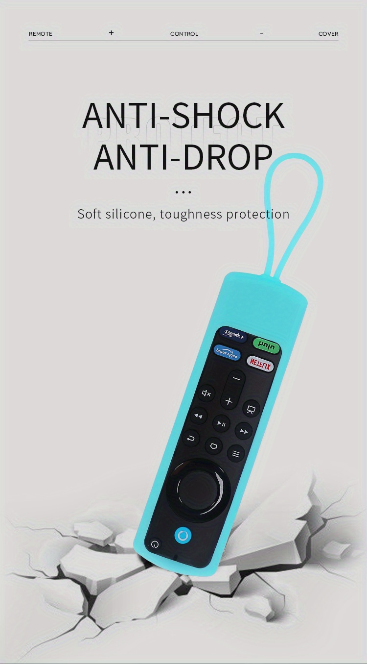 silicone protective cover case for fire tv stick 4k tv stick remote controller details 6