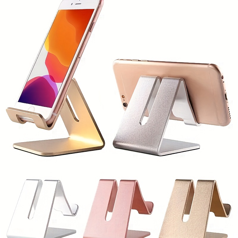new mobile phone bracket aluminum alloy desktop bracket tablet lazy charging mobile phone holder gift fixed metal bracket details 1