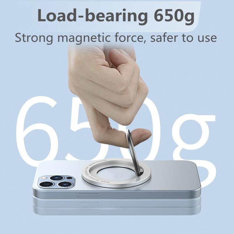 360 magnetic phone holder stand magnet finger ring socket for magsafe wireless charging for iphone14 13 12 pro cellphone bracket details 3
