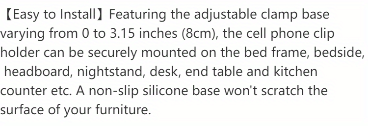 mobile phone clamp bracket flexible long arm gooseneck lazy person bracket with handle bedside tabletop overhead live streaming mobile phone tablet bracket details 9