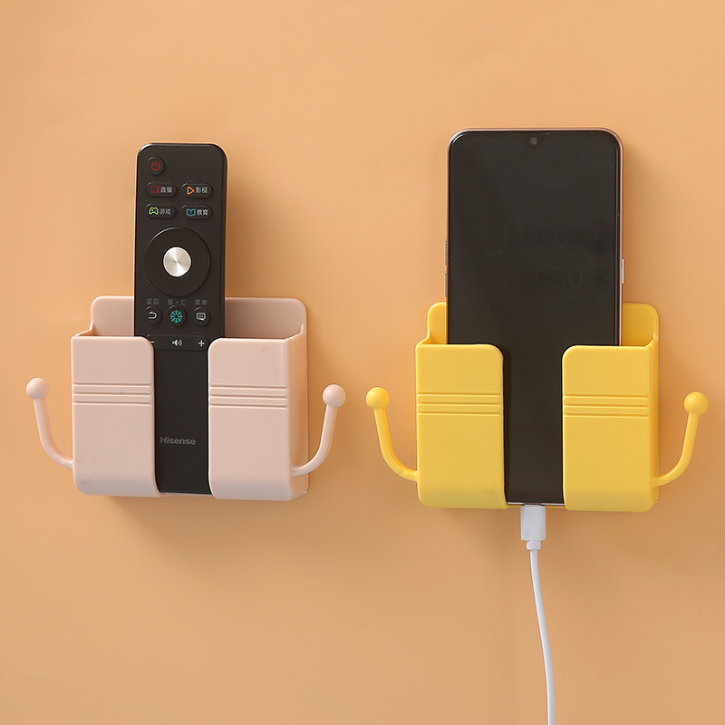 1pc wall mounted remote control holder keep your remote controls mobile phones organized charged details 4