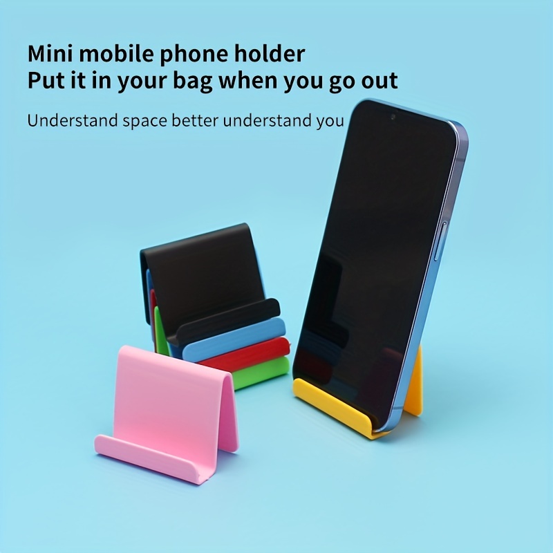 candy colored mini portable mobile phone holder universal desk mount stand for smartphones details 3