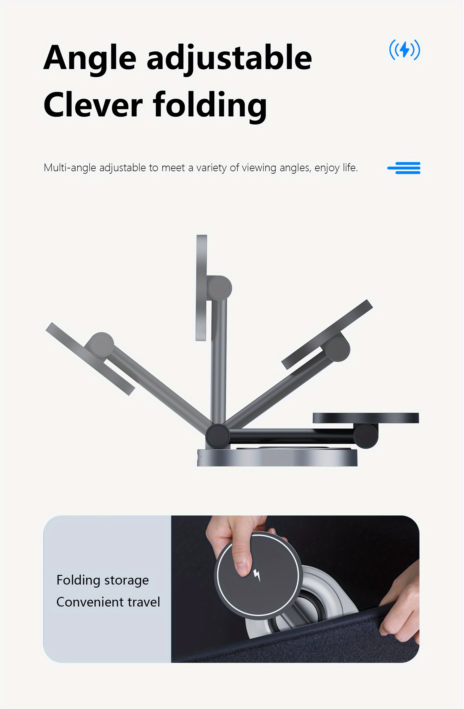 foldable wireless charger 2in1 fast magnetic station 15w compatible with mag safe charging station for multiple devices wireless charger stand charger charging dock for iphone 14 13 12 series iwatch airpods details 6