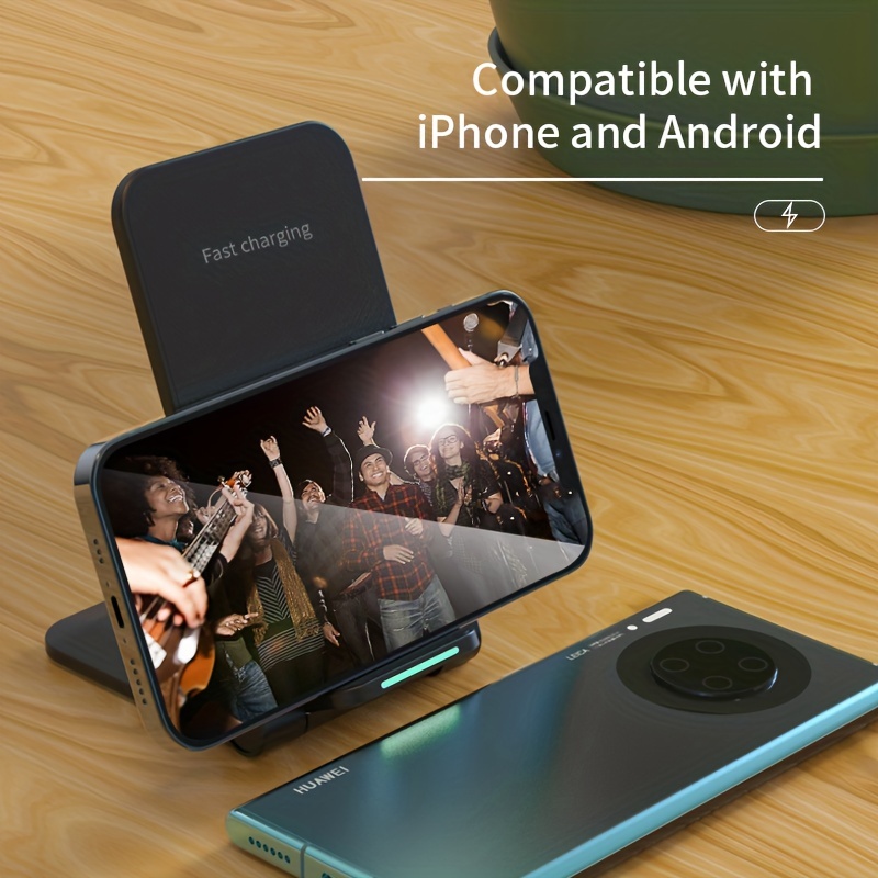 15w fast wireless charging stand compatible with iphone samsung motorola oneplus more qi certified charger details 5