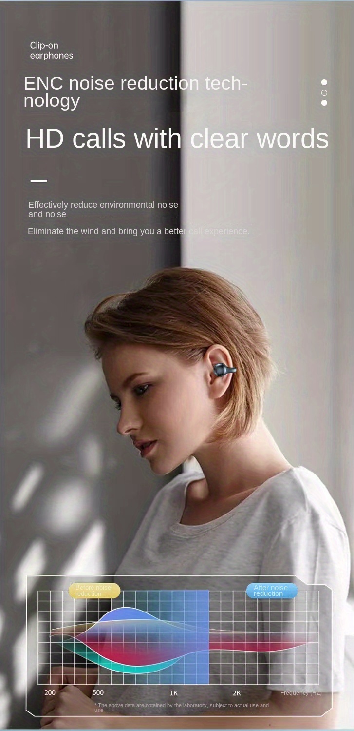 x58 air conduction bt headset clip ear wireless noise cancellation sports call long endurance without headphones details 1
