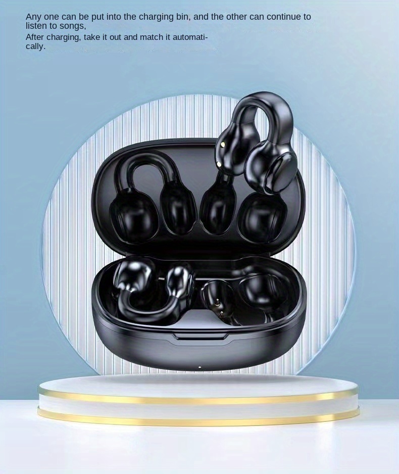 x58 air conduction bt headset clip ear wireless noise cancellation sports call long endurance without headphones details 6