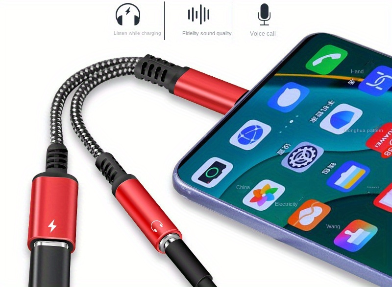 suitable for iphone 15 por max type c to 3 5mm adapter 2 in 1 pd charging digital dac call u shield adapter details 1